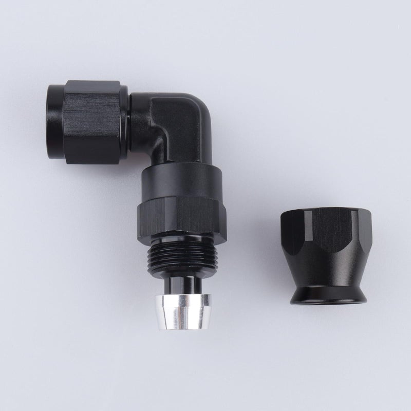AC PERFORMANCE Black Tight Radius Aluminum -6AN AN6 90 Degree Swivel Forged Fuel Oil PTFE Hose End Fitting for Teflon Hose - Image 2